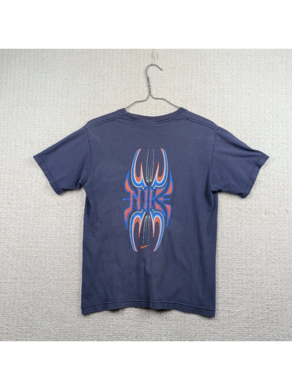 VTG 90s / Y2K Nike Tribal Graphic Blue T Shirt Grunge Goth Alt Sz Small Read